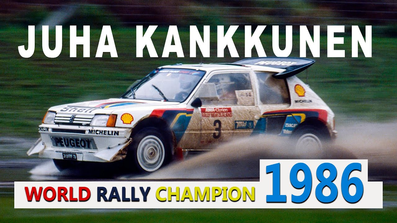 Юха Канккунен | Пежо 205 Т16 | Чемпион мира по ралли группы B 1986 года [боковые пасы] (телеспорт)