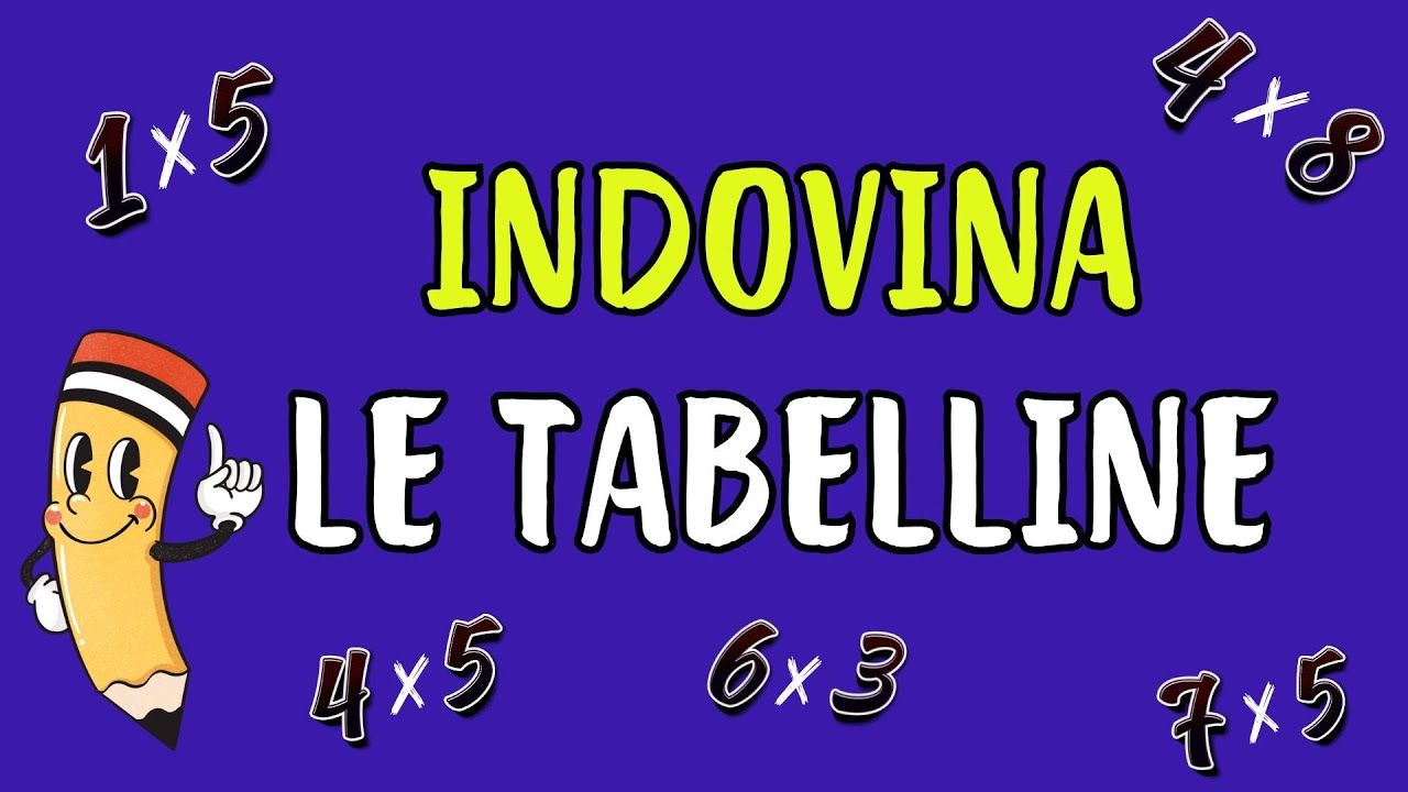 INDOVINA LE TABELLINE -  QUIZ DI MATEMATICA - MULTIPLICATION TABLE QUIZ -