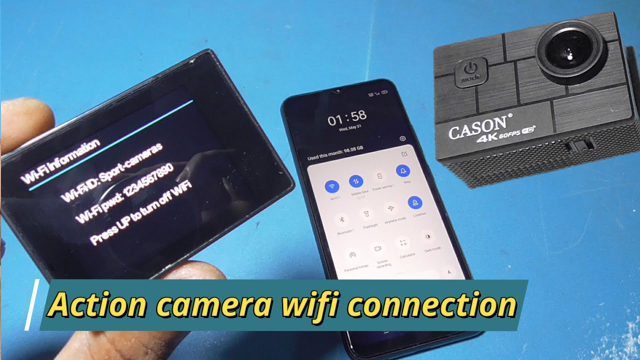 Cason CN10 Action camera wifi connection android phone