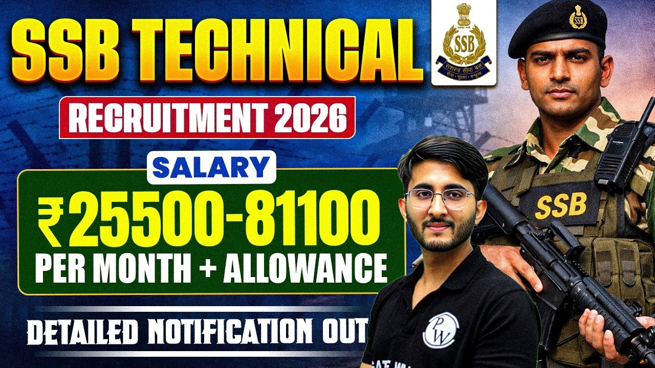 SSB Technical Recruitment 2026 💥 ₹81,100 Salary + Allowances 😳 | Notification Out!