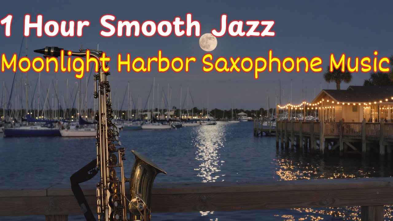 1 Hour Smooth Jazz – Moonlight Harbor Saxophone Music