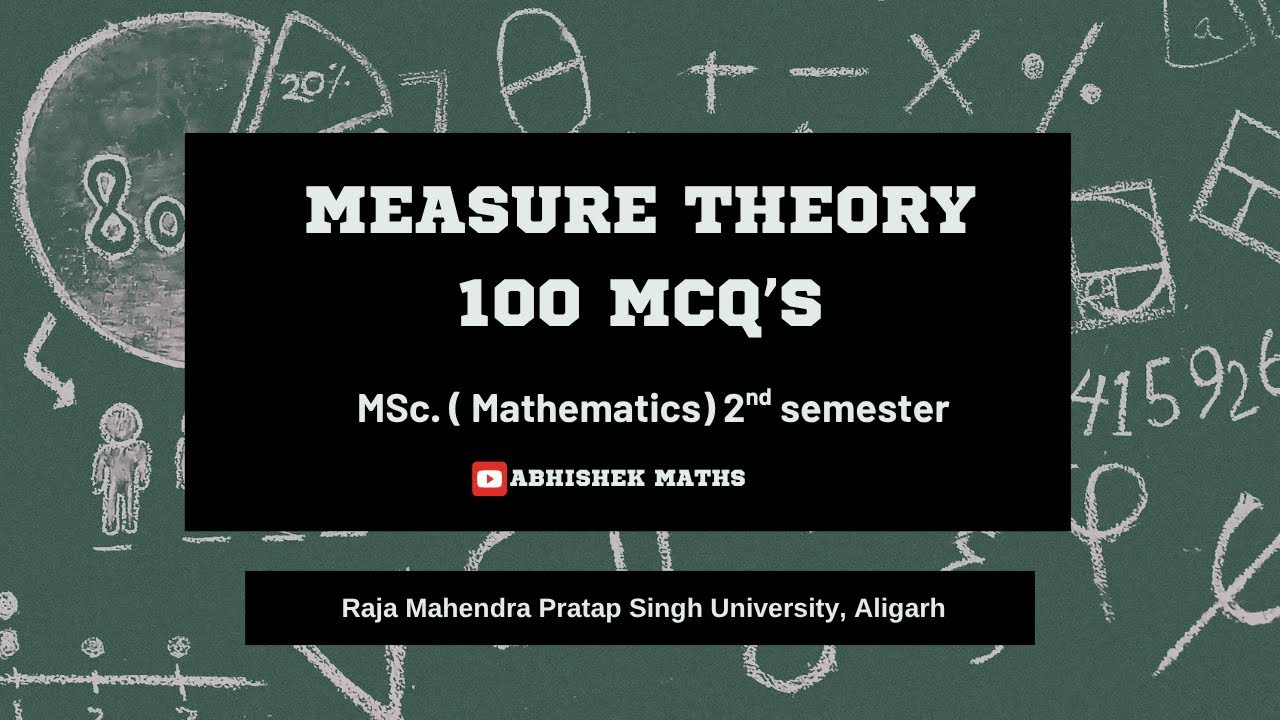 100 Most Important MCQs of Measure Theory | Second Semester | MSc Mathematics 2025 | RMPSU Aligarh