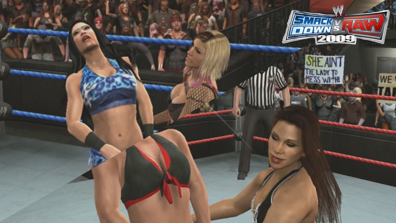 Smackdown vs Raw 2009 | All Divas Make Grapefruit Claw / Testicular Claw