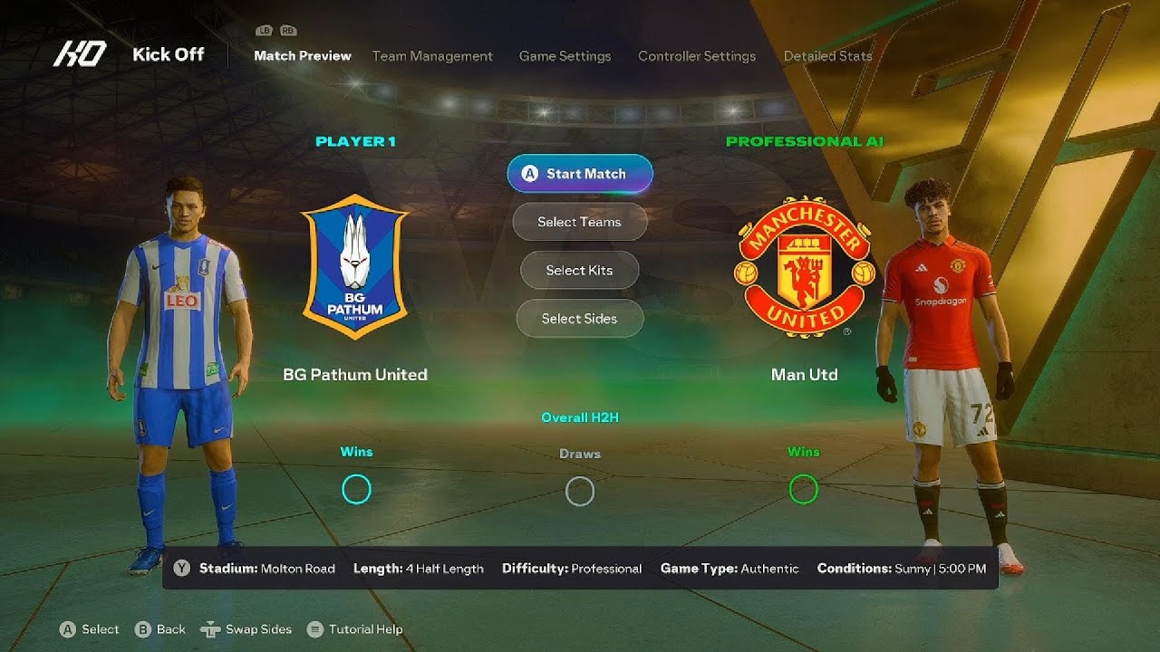 BG Pathum vs Manchester United by EMT Easy Mod 1.0  FC26 TU1.4.1
