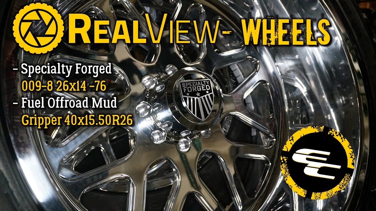 RealView - Specialty Forged 26x14 -76 & Fuel Offroad Mud Gripper 40x15.50R26