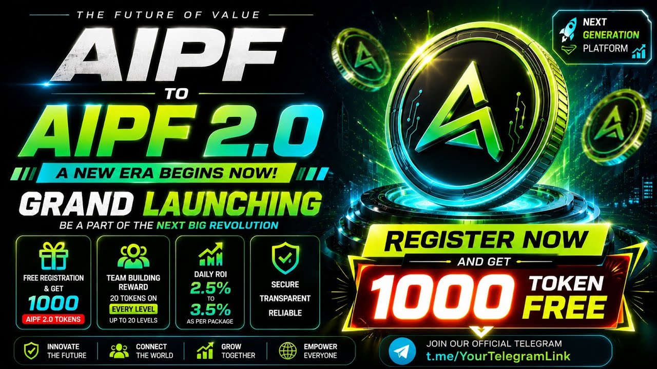 🚀 Гранд-запуск AIPF 2.0 | Регистрация БЕСПЛАТНО и 1000 токенов AIPF в подарок | 🔥 ПЛАН AIPF | АКТ...