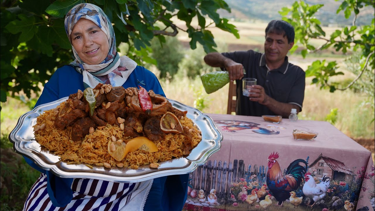 إعداد الكبسة السعودية في قرية جبلية و جمع محصول البطاطس