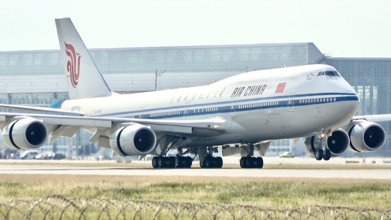 (4K) STATE FLIGHT! Air China Boeing 747-800i (B-2480) Arrival at Munich Airport!