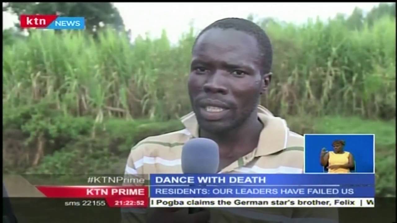 A new way of ferrying residents across the dangerous Nzoia River using tyre tube