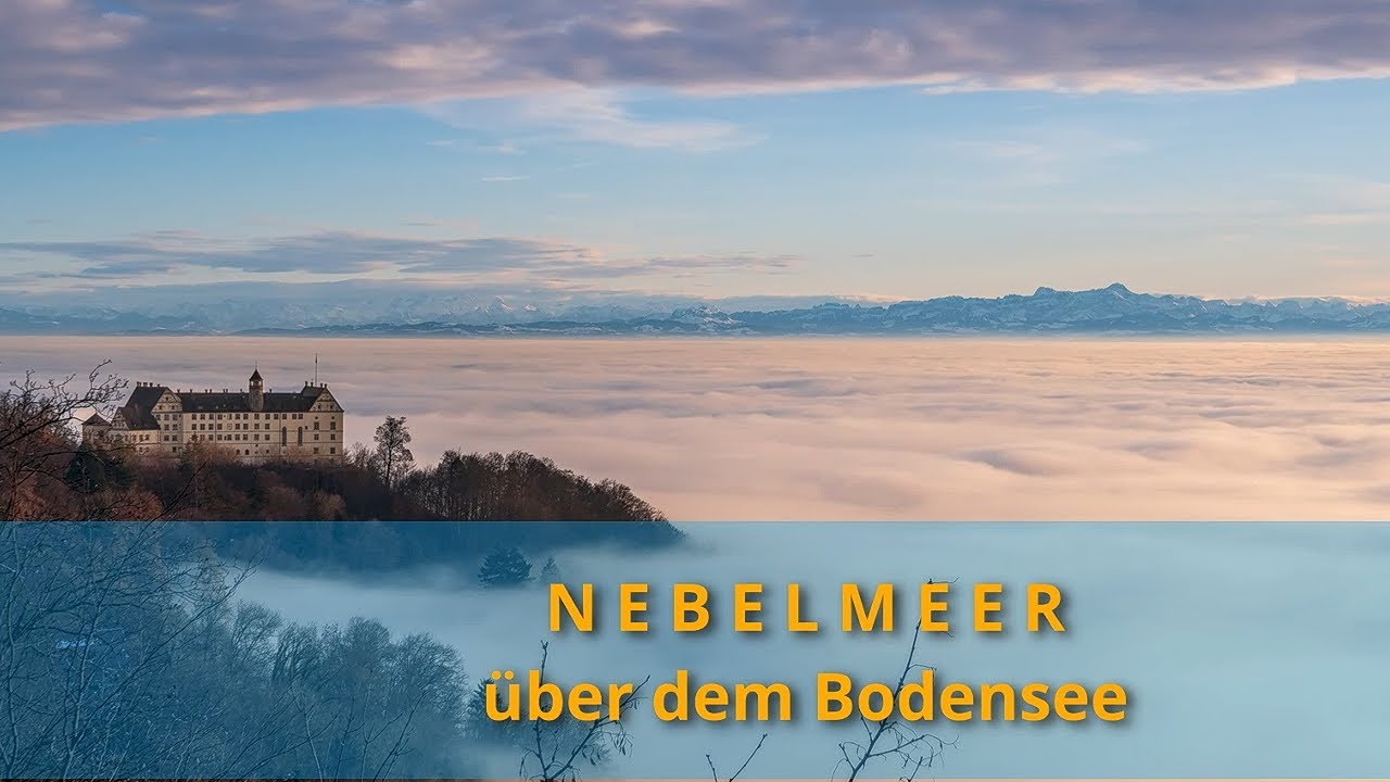 Nebelmeer über dem Bodensee, Schloss Heiligenberg