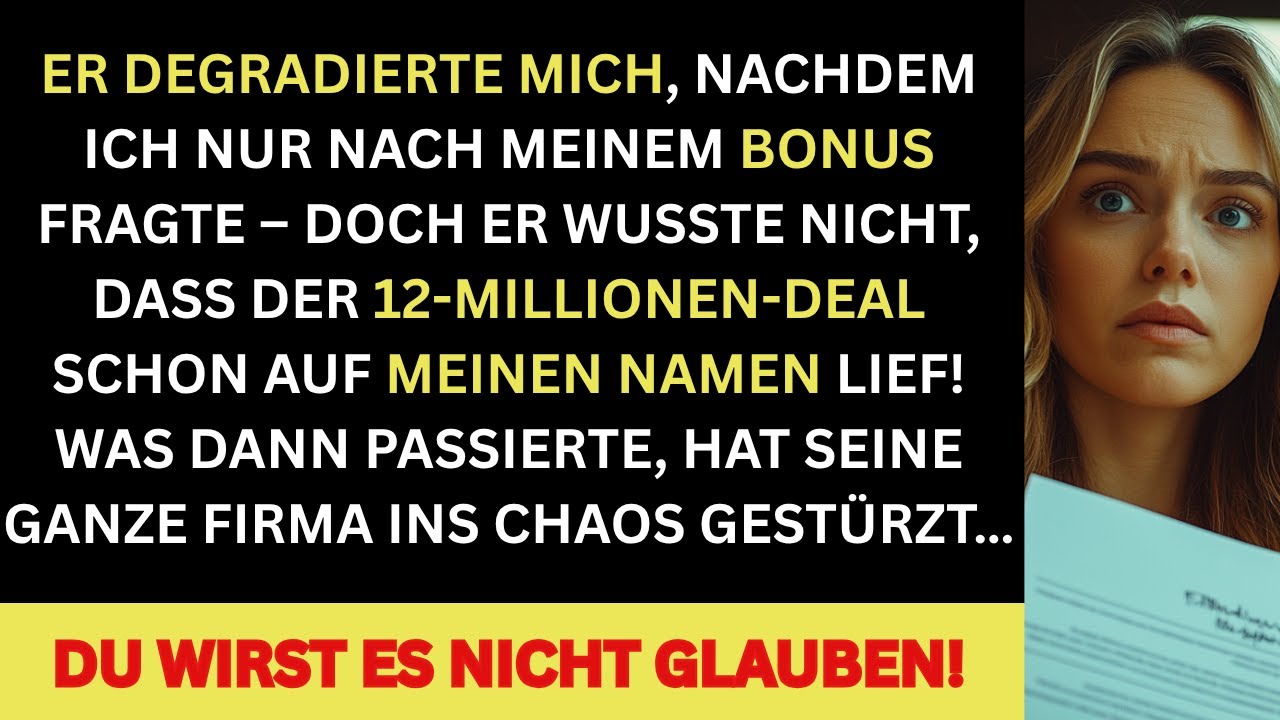 Chef Degradierte Mich, Als Ich Nach Dem Bonus Fragte – Der 12-Mio.-Deal Lief Längst Auf Meinen Namen