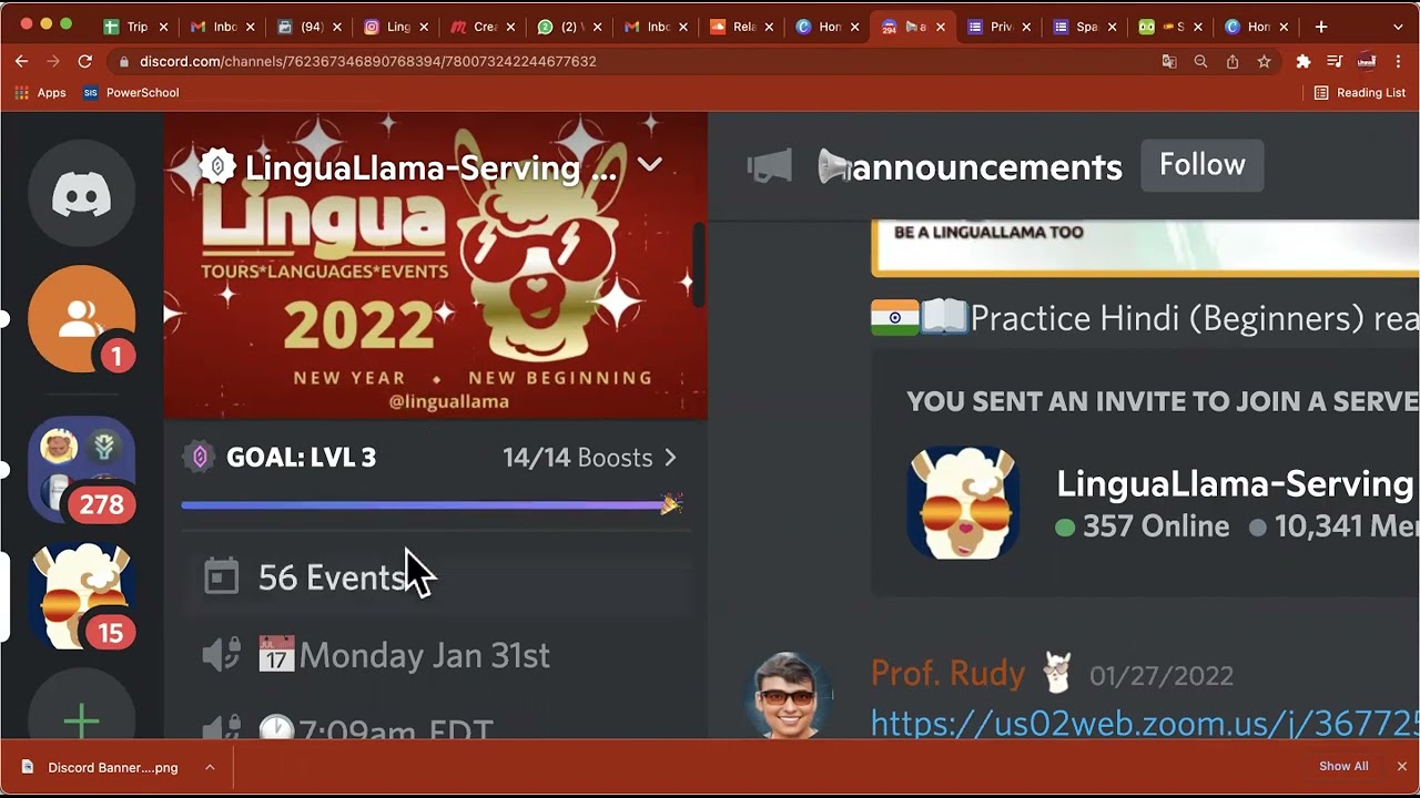 Linguallama Discord Events Tutorial NEW!!!