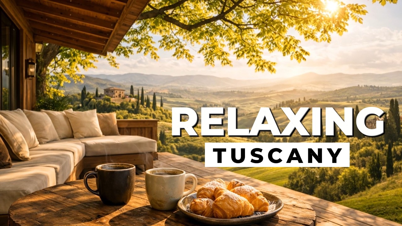 Spring Morning in Tuscany - Relaxing Piano Music & Birds Sounds For Stress Relief, Working, Studying