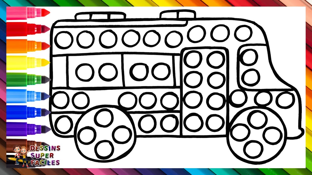 Dessiner et Colorier une Ambulance POP IT 🚑🔴🟠🟡🟢🔵🟣🌈 Dessins pour Enfants