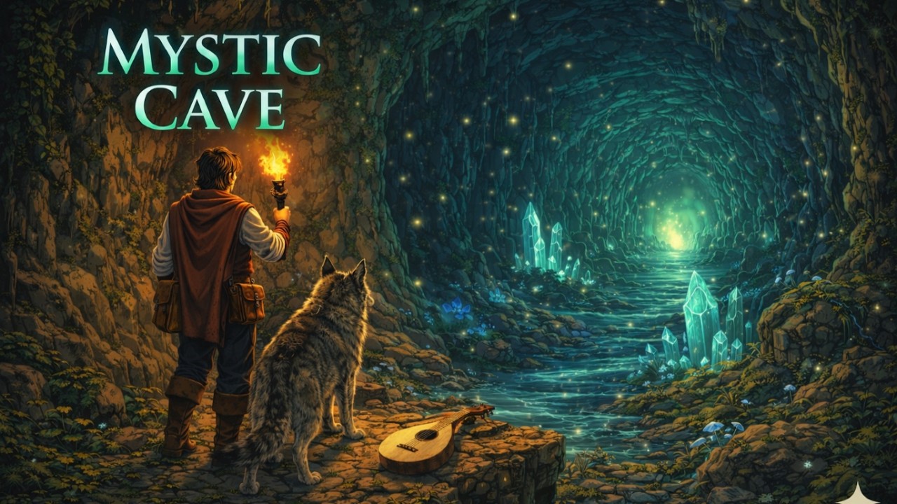 Into the Crystal Dungeon 💎 Medieval Fantasy Music & Cave Ambience