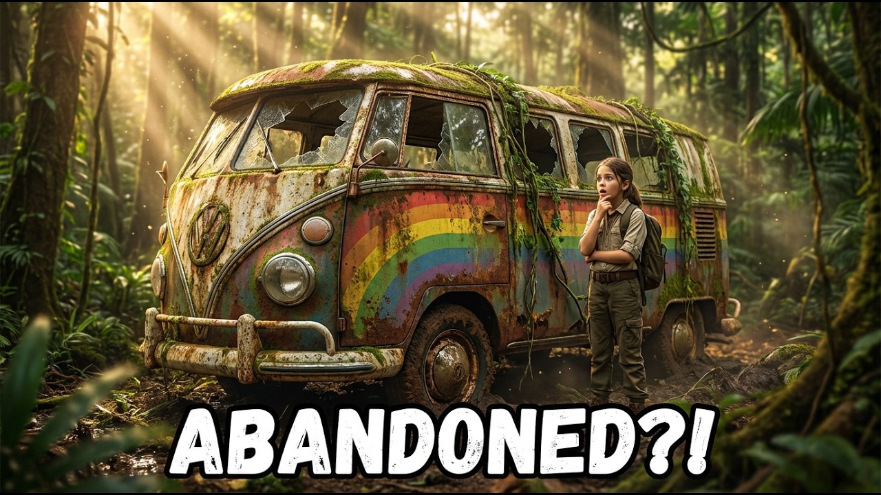Jungle Abandoned Hippie Van Restored