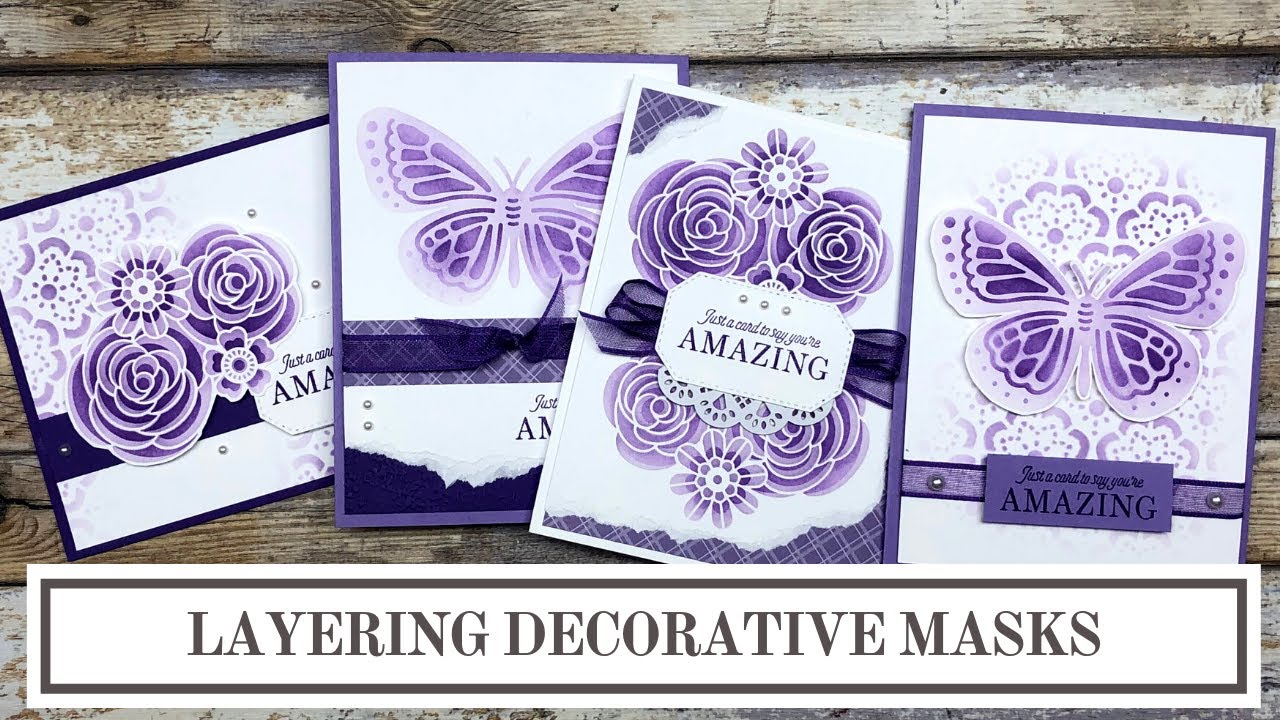 Stampin' Up! Layering Masks | Butterflies & Flowers Card Ideas