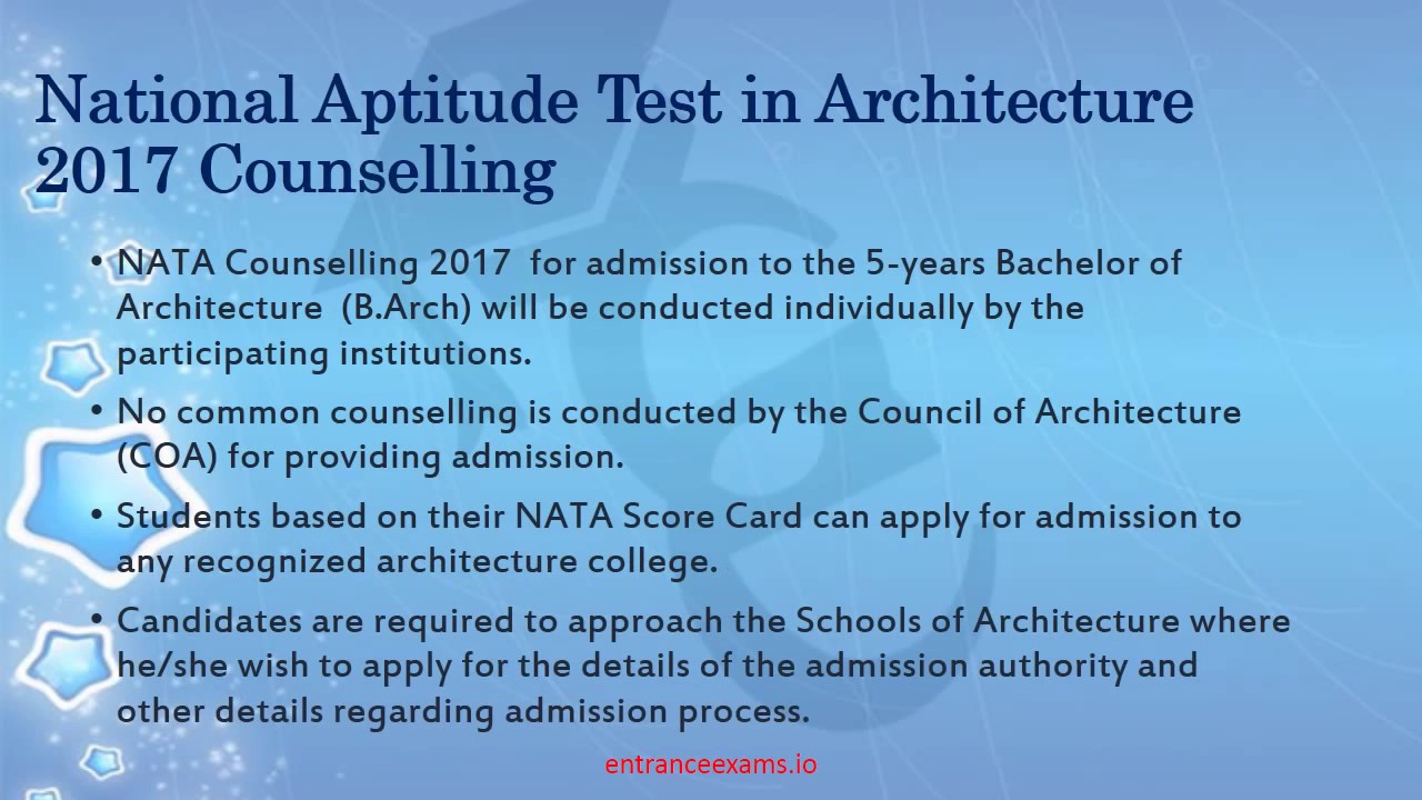 What is the Counselling Procedure for NATA 2017