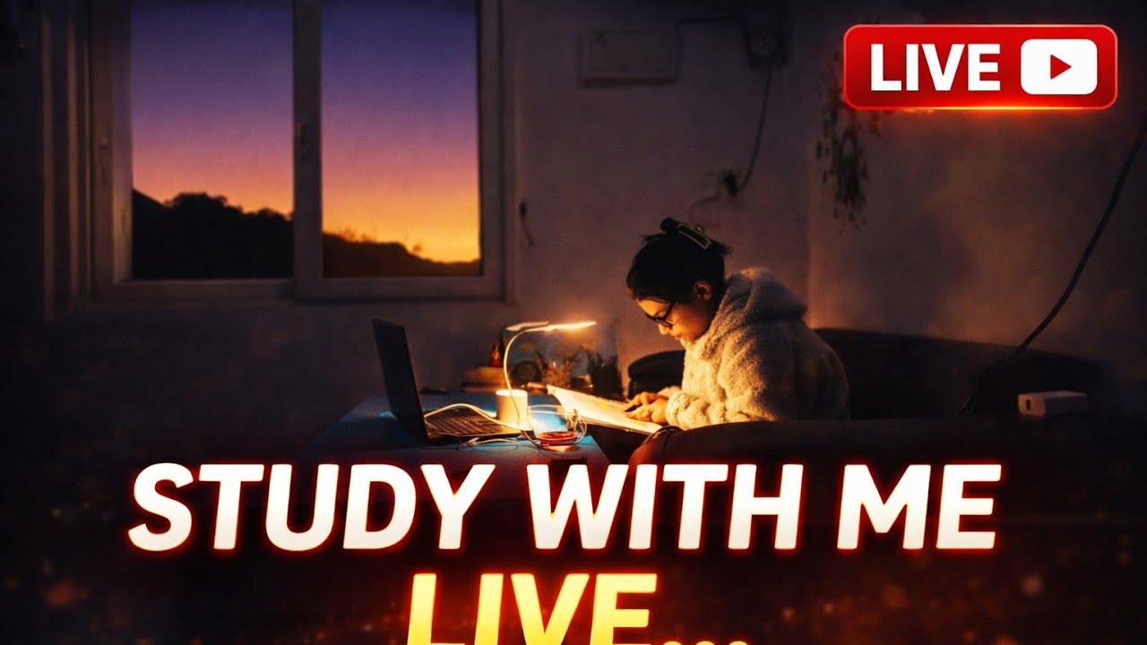 10hrs study with me Live 🔴
