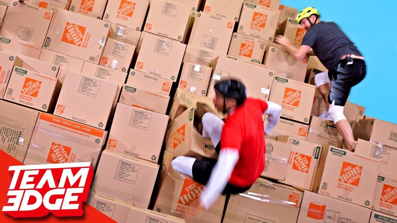 GIANT Box Pyramid Climb!!