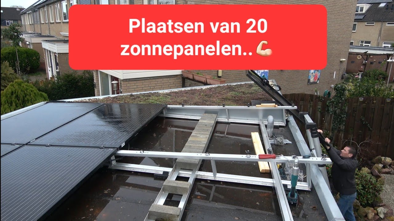 Plaatsen 38 zonnepanelen + SolarEdge hybride omvormer + 9,2kwh accu's met backup interface (deel 3)
