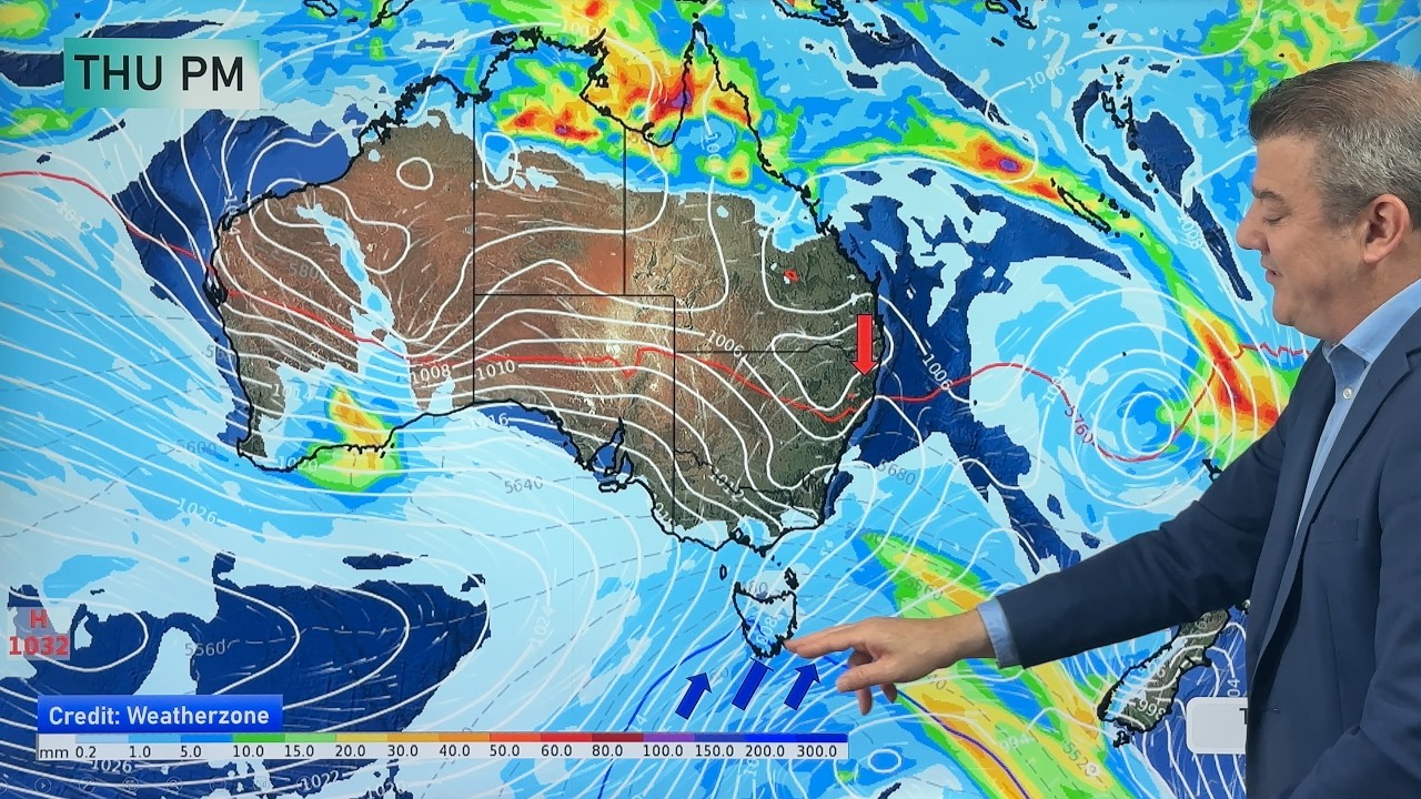Oz: Some pockets of heavy rain, otherwise dry skies & temperature changes
