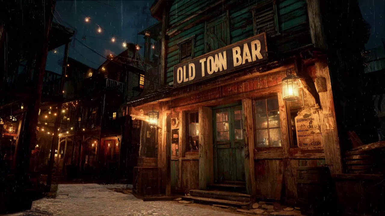 Lonely Saloon At Night • Western Lofi In The Rain