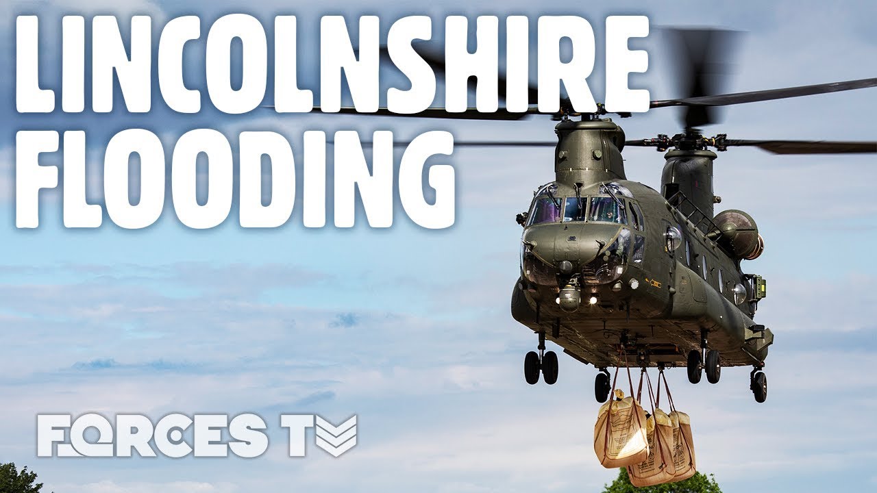 RAF Helicopters Join Operation To Stop Lincolnshire Flooding | Forces TV