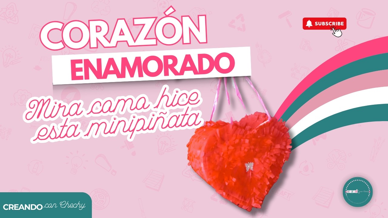 ❤️ Regalo con amor: mini piñata corazón DIY para sorprender en San Valentín #sanvalentíndiy #diy