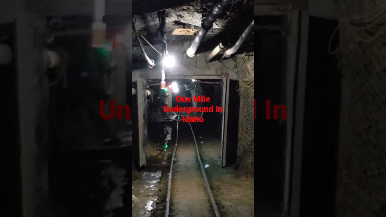 One MILE Underground:  ACTIVE SILVER MINE air doors closing