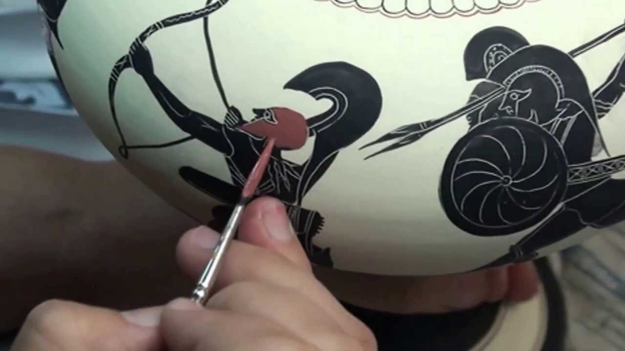 Ancient Greek Pottery-Black Figure Pottery- Museum Replicas