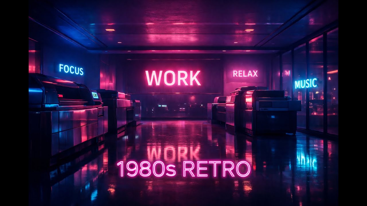 Upbeat Retro 1980s Inspired Work Music 🚀 Neon Productivity Vibes