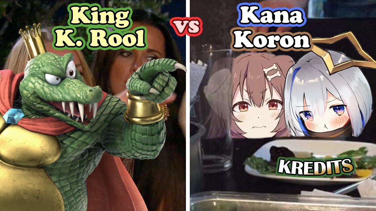 Korone and Kanata get TricKed by King K.Rool's Kredits (hololive) [EngSub]