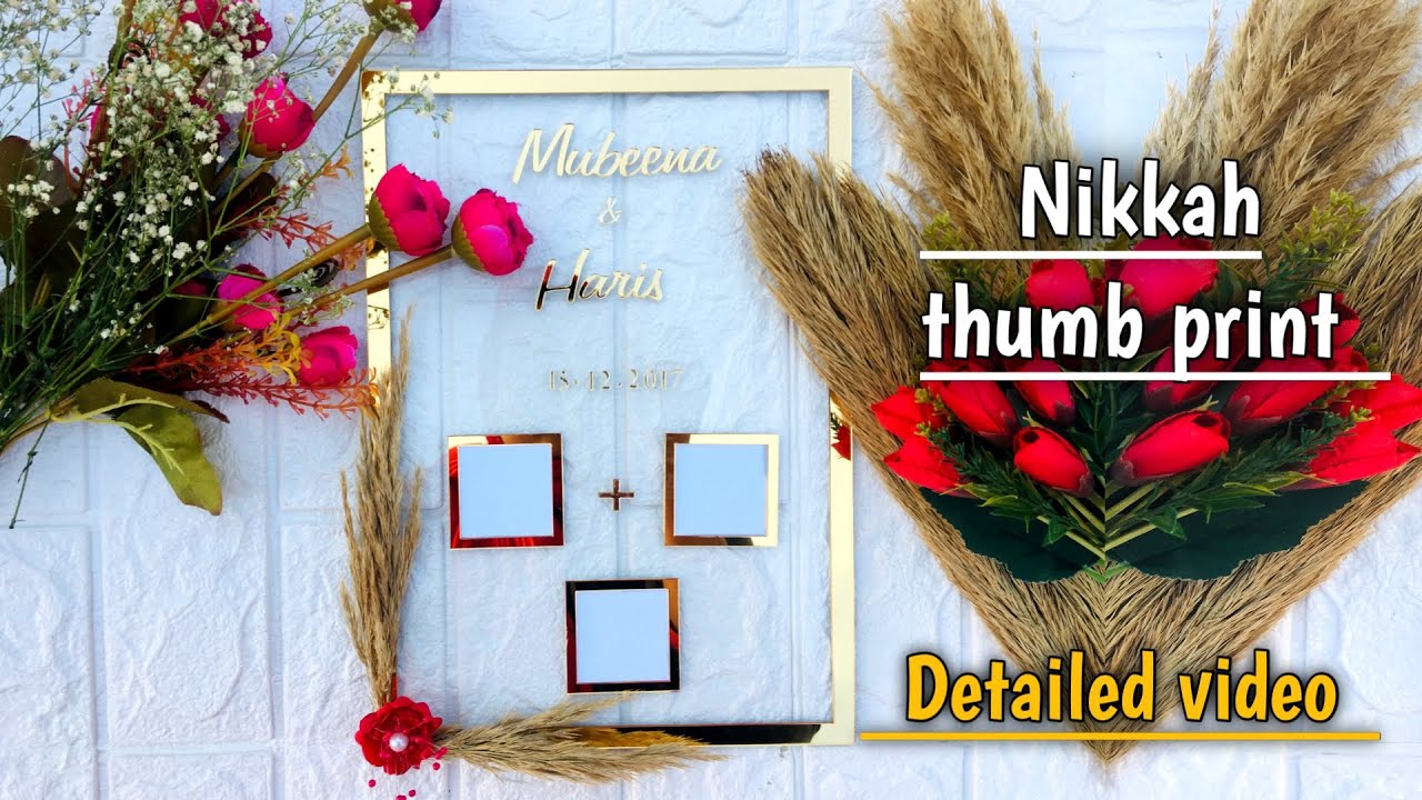 Detailed video of Nikkah thumb print board | acrylic nikkahnama making video | Nikkah thumb print |