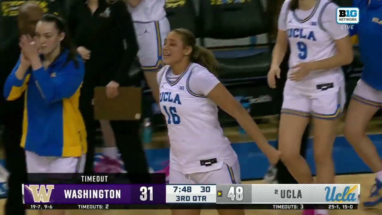 UCLA W. Basketball Highlights - vs. Washington (Feb. 19, 2026)