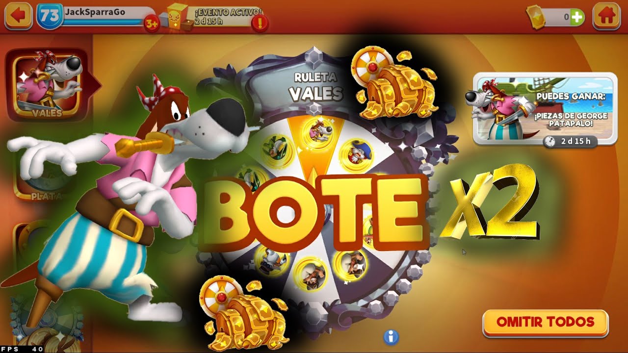 DESBLOQUEO GEORGE PATAPALO Y GIRO RULETAS / 60 TICKETS DORADOS