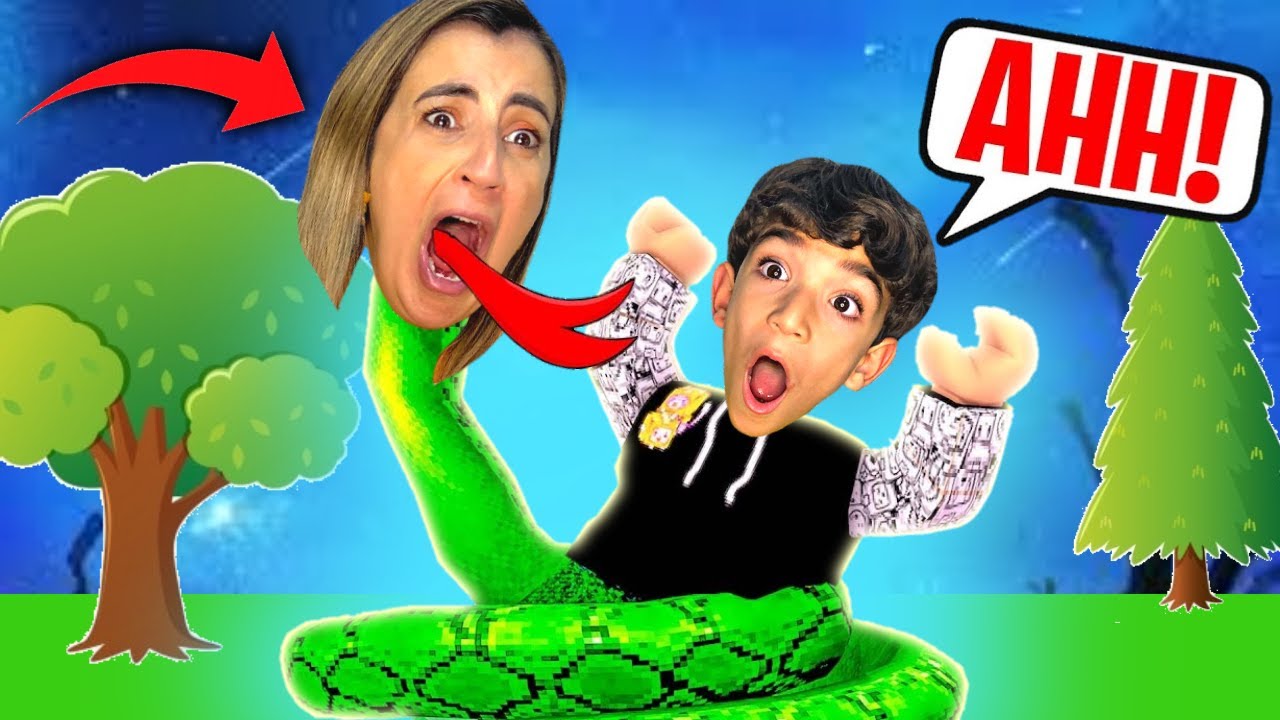 VIREI UMA COBRA NO ROBLOX E NINGUÉM ESCAPOU - Snakey - MINHA MÃE VIROU UMA COBRA
