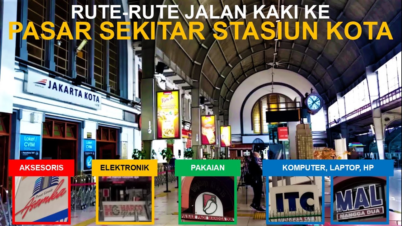 Stasiun Jakarta Kota : Rute Jalan Kaki ke Pasar Asemka, Glodok, dan Mangga Dua
