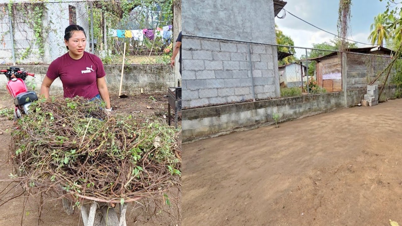 Dejamos todo el sitio Limpio, Faby aqui plantara sus Flores 