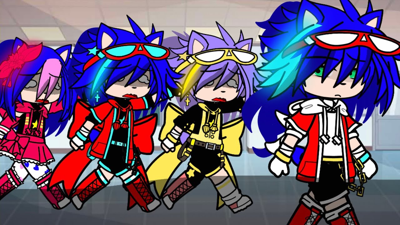 Sonia 🩷💙/ sonic junior 💙🩷🩵⚡️/ Max ⭐️🌟/Future Kid/ Gacha Life// SonAmy//💙🩷💕