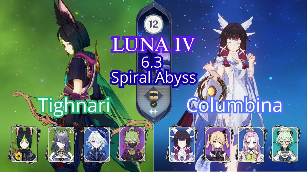 Tignari QCB & Columbina F2p Lunar team - Genshin Impact Luna IV 6.3 Spiral Abbys
