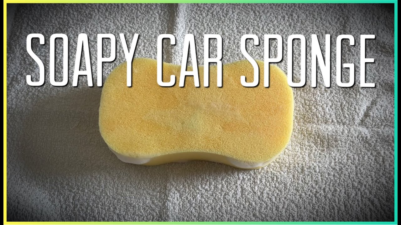 ASMR Super Soapy Damp Car Sponge Ripping/Scratching/Tapping | No Talking