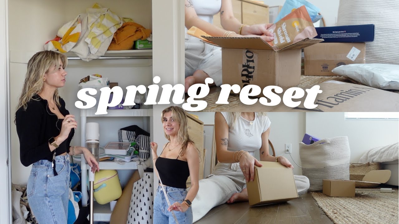spring reset vlog | starting fresh, decluttering areas i’ve been avoiding & organizing the apartment