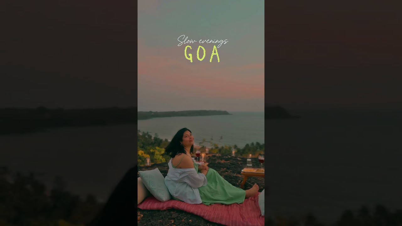 Slow Evenings in Goa 🌅✨ | Beach Picnic & Sunset Vibes#GoaDiaries #Shorts #SunsetVibes #CoupleReels