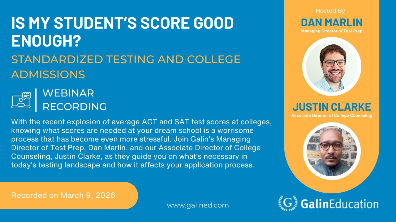 Is My Student's Score Good Enough? Standardized Testing and College Admissions