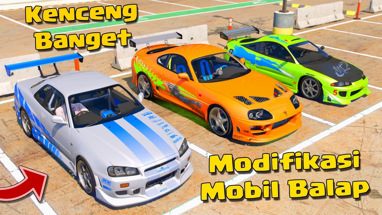KITA MODIF MOBIL GTR R-34 BALAP JALANAN KEREN DI GTA 5