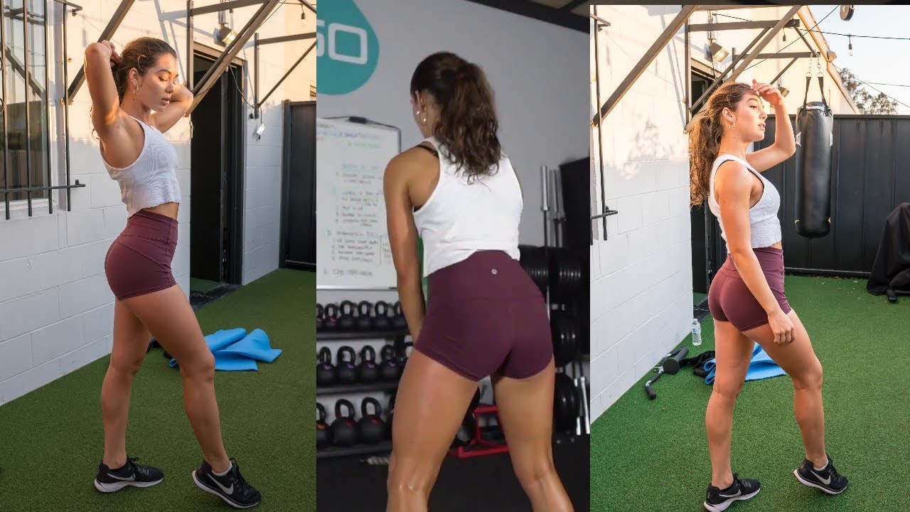 Full Booty workout with Emma Powell in realtime - workout with model