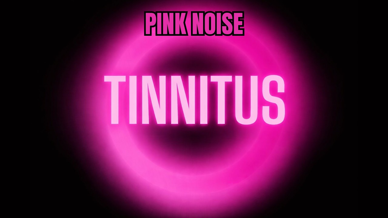 Pink Noise for Tinnitus, Black Screen | Relaxation & Studying | 1 Hour