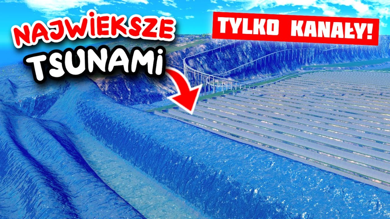 Ile kanałów zatrzyma MEGA TSUNAMI w Cities: Skylines!? *eksperyment*