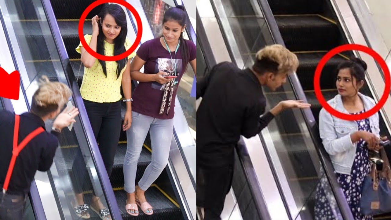 ALL TIME HITS GIVING FLYING KISS TO STRANGERS ON ESCALATOR COMPILATION VIDEO | BEST PRANK OF 2021 |
